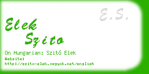 elek szito business card